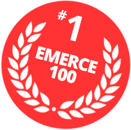 Emerce badge van de mailing software van Mark-i